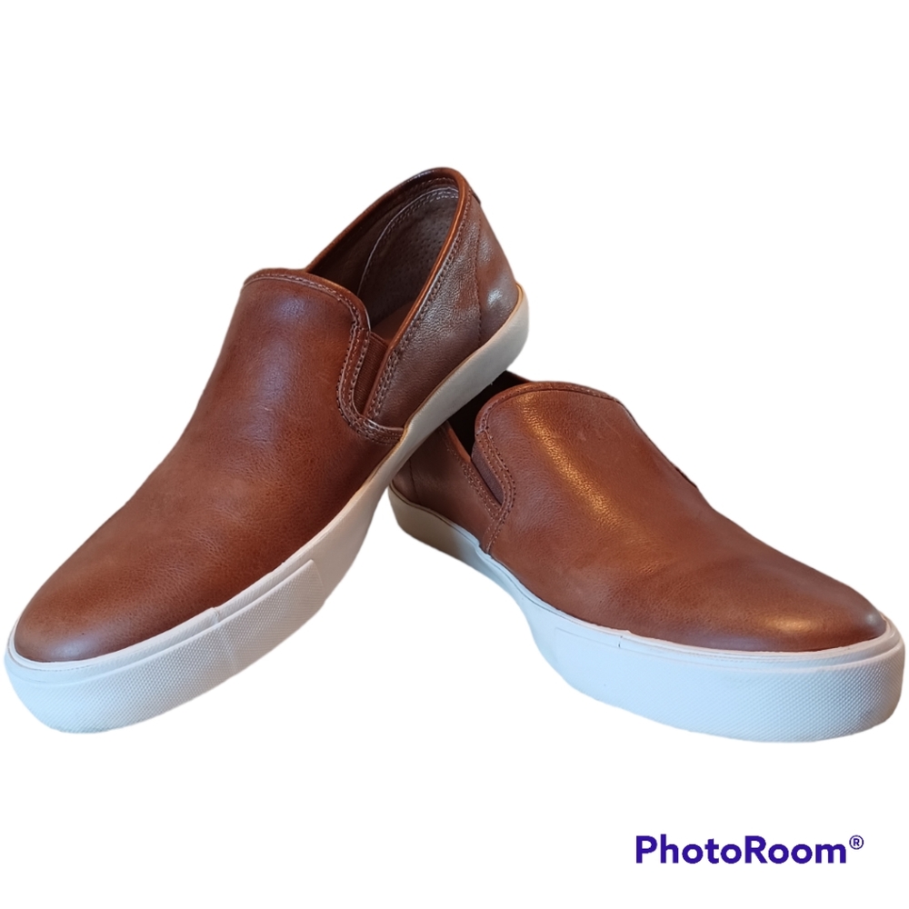 Frye Astor Gore Slip On Leather shoes men's size 10.5 camel